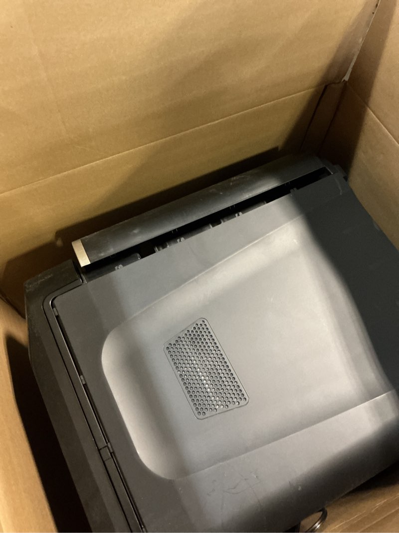 Condition photo showing As Is for Amazon Basics 200-Sheet Auto Feed Cross Cut Paper Shredder with Pullout Basket, Black 200 Sheet Black