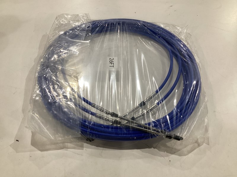 Condition photo showing New/Like New for 8ft 15ft 16ft 24ft 30ft marine throttle shift control cable 3300/33c blue compatible with marine outboard engine control box (24ft/7.3 meter,2pcs) 24ft/7.3 meter 2pcs