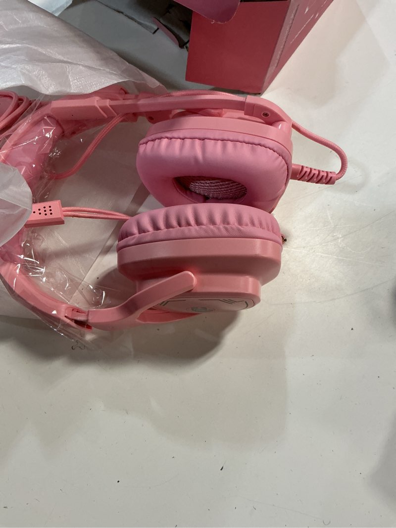 Condition photo showing Good Condition for Gaming Headset for PC/PS4/PS5/Xbox One/Switch, Stereo Surround Sound Gaming Headphones with Noise Canceling Flexible Mic, Computer Headset with 3.5mm Jack & RGB Light (Pink)