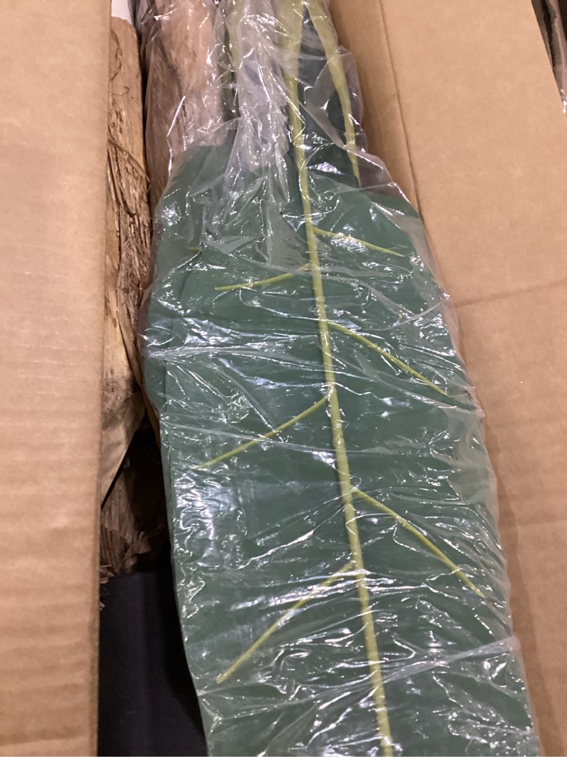 Condition photo showing Good Condition for black pot 7ft artificial bird of paradise trees (84in) tall large faux tree with 19 realistic trunks, fake tropical floor potted artificial silk plant for home office indoor decor (7feet,1pack) green 7ft