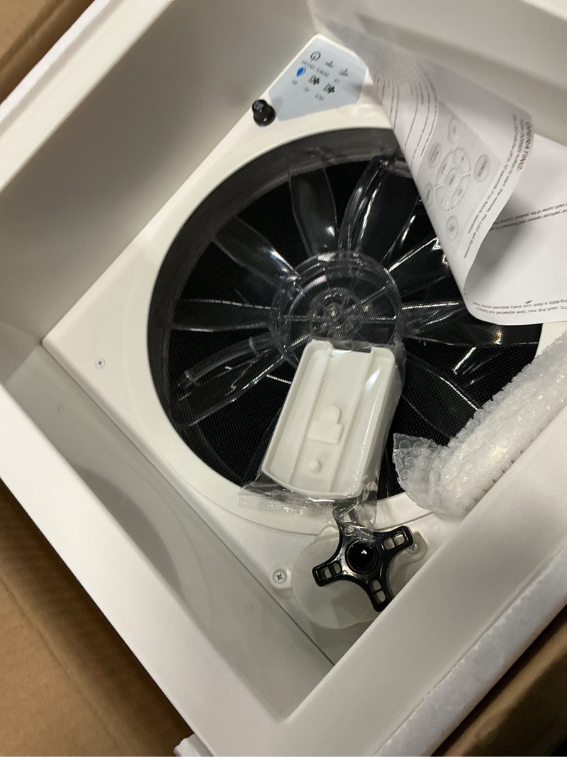 Condition photo showing Good Condition for upgraded remote control rv roof vent fan, 12v dc 14" quiet rv roof fan with rain sensor, 10-speed, reversible remote control without led