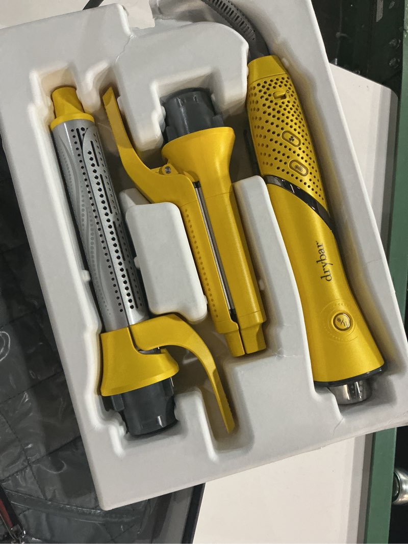 Condition photo showing Good Condition for drybar all-inclusive air + active heat 8-in-1 multi-styler, for fast drying, long-lasting curls, blowouts, sleek styles - wet or dry styling made easy, 120v