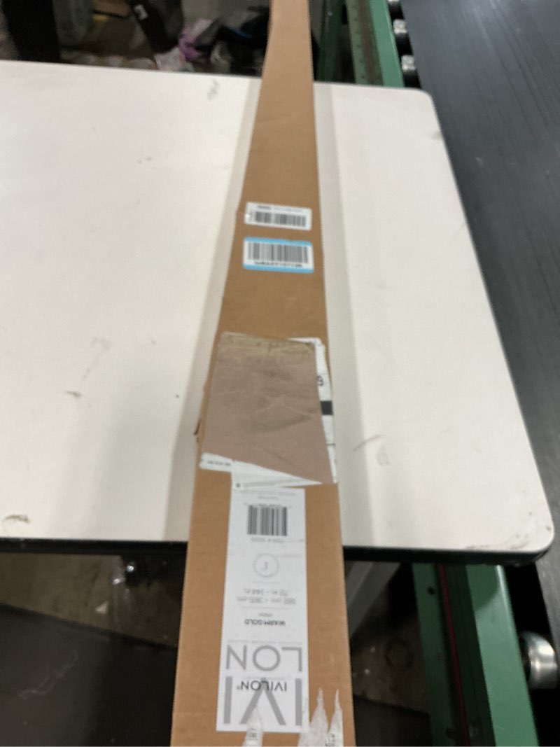 Condition photo showing As Is for Ivilon Drapery Window Curtain Rod - End Cap Style Design 1 Inch Pole. 72 to 144 Inch Color Warm Gold 72 to 144 in.