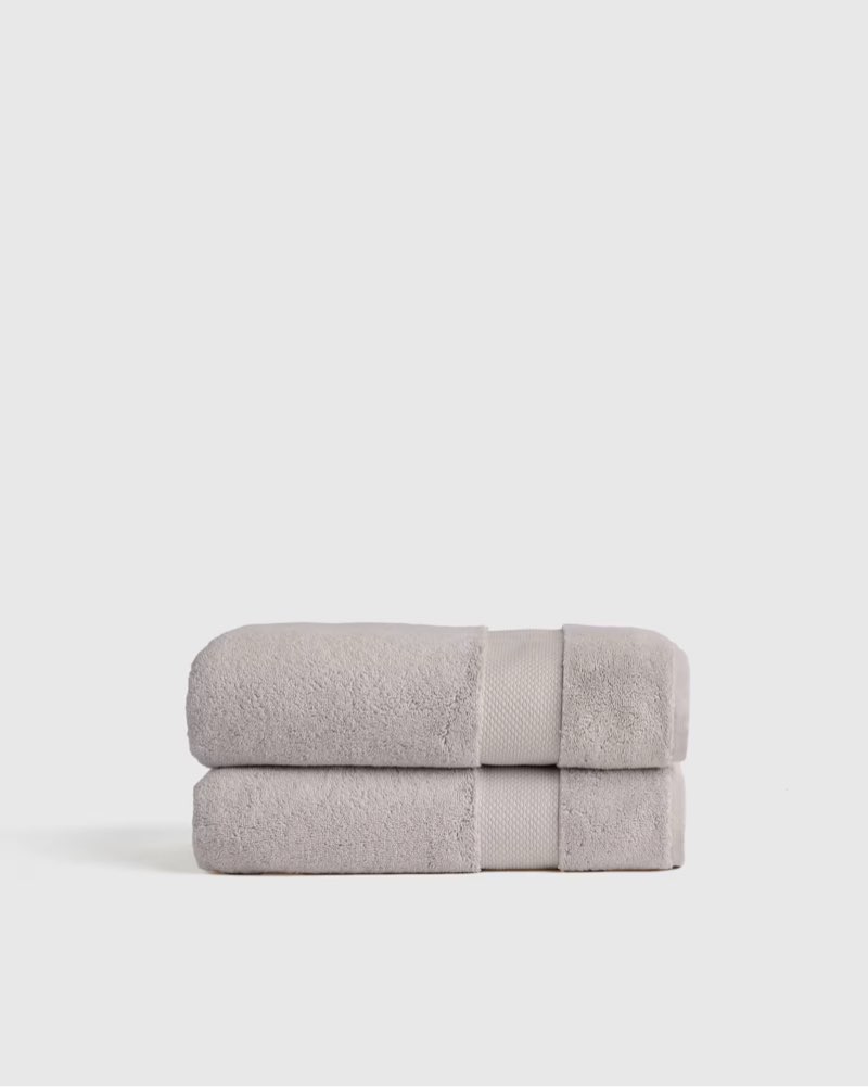 turkish ultra plush bath towel (set of 2) grey 30x56in