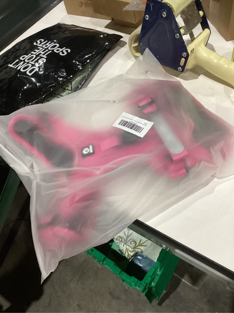 Condition photo showing New/Like New for Pink Tactical Dog Vest Harness with Airtag Holder, No-Pull Service Working Dogs Jacket with Handle, Escape Proof Freedom Outdoor Easy Walk Harness with Front Clip for Large Breeds,XL X-Large Hot Pink