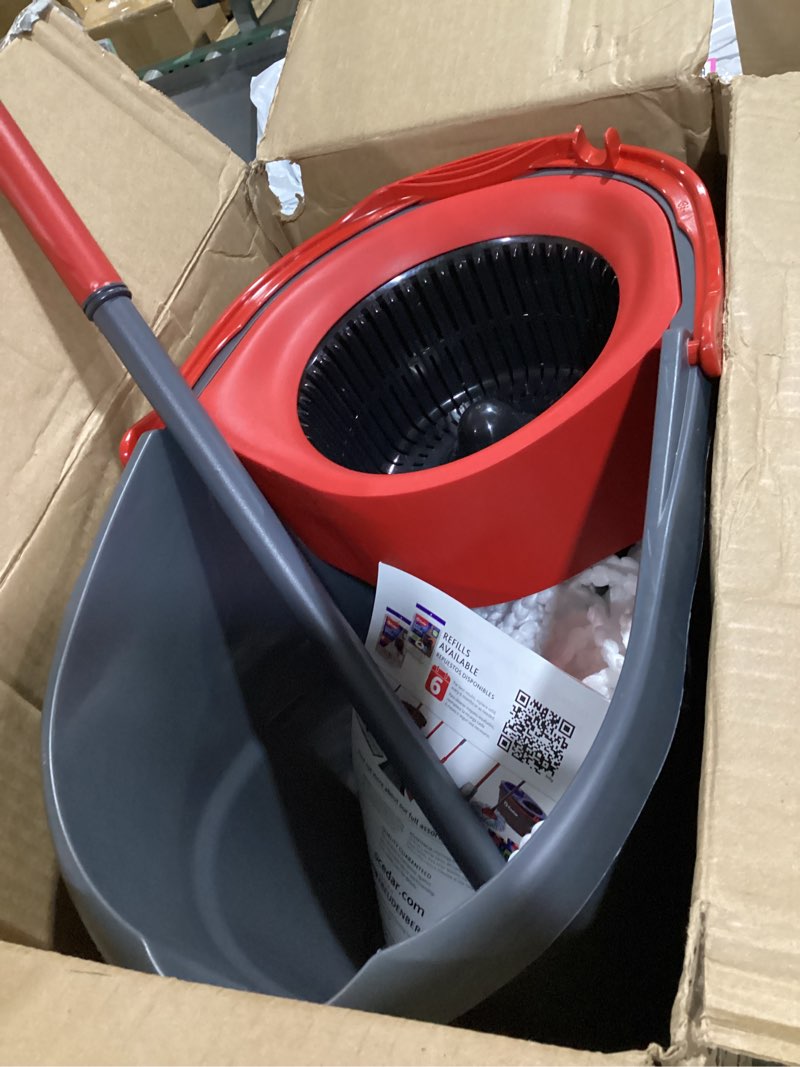 Condition photo showing Good Condition for o-cedar easywring microfiber spin mop and bucket cleaning system
