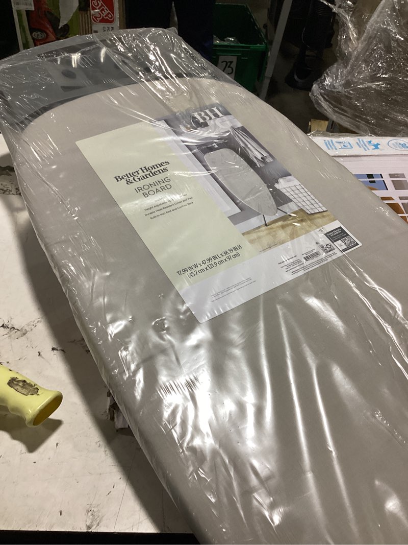 Condition photo showing Good Condition for better homes & gardens gray wide top freestanding ironing board