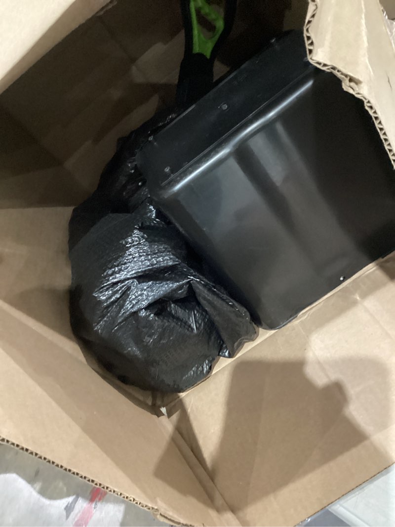 Condition photo showing Good Condition for Dog Poop Trash Can Outside with Poop Scooper for Dogs, 12L/3.2Gal Metal Outdoor Garbage Can with Lid Suitable for Small, Medium and Large Dogs (Tungsten Steel)