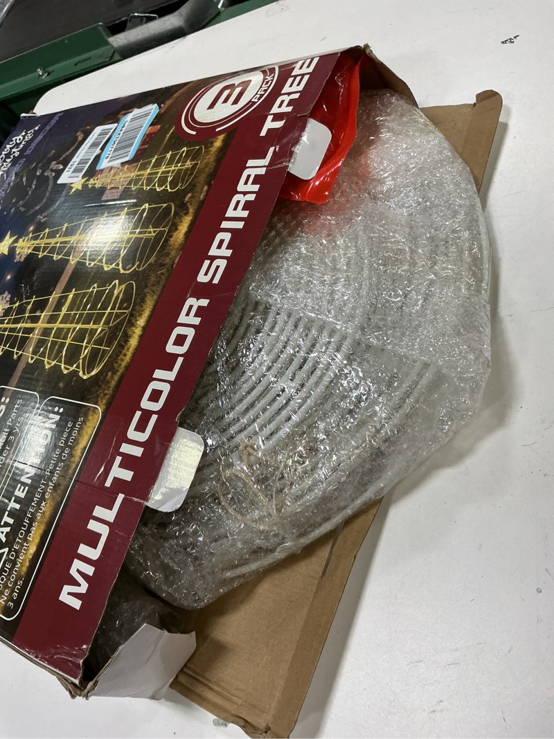 Condition photo showing Good Condition for JOIEDOMI 3 Pack Spiral Christmas Tree Lights, 218 LED Outdoor Lighted Tree with Star Topper & Stakes, Christmas Decorations for Yard Porch Patio Garden Holiday Xmas Eve Night Décor, Warm White