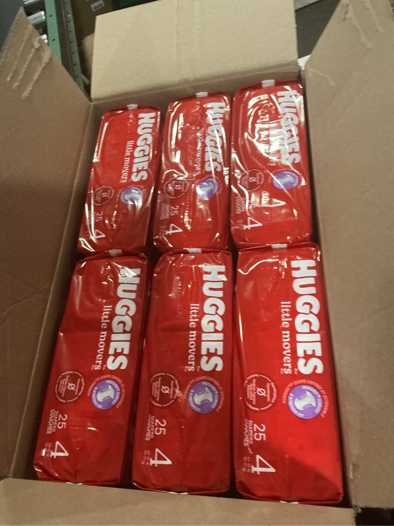 Condition photo showing New/Like New for huggies little movers disposable diapers - econ+ pack - size 4 - 150ct