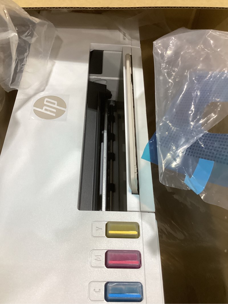 Condition photo showing As Is for HP Smart Tank 5000 Wireless All-in-One Ink Tank Printer, Scanner, Copier with 2 Years of Ink Included, Best-for-Home, Cartridge-Free, Refillable, AI-Enabled, an EcoTank Alternative (5D1B6A)