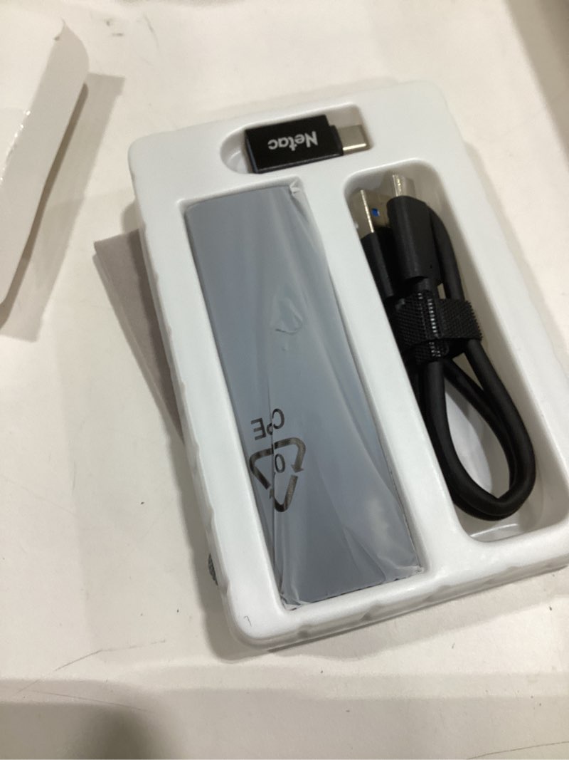 Condition photo showing Good Condition for netac 250gb portable ssd usb 3.2 gen 2 (10 gbps, type-c) external solid state drive backup slim portable drive for file storage/business travel essential, rapid read & write low noise, zslim 250 gb