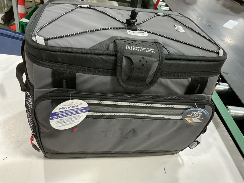 Condition photo showing Good Condition for titan by arctic zone sharkskin gray 30 cans soft insulated bag cooler