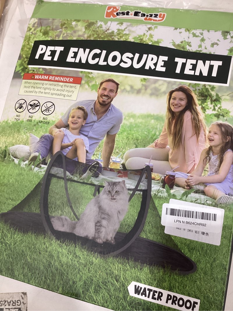 Condition photo showing New/Like New for Cat Tent Outdoor, Pet Enclosure Tent Suitable for Cats and Small Animals, Indoor Playpen Portable Exercise Tent with Carry Bag(Orange)
