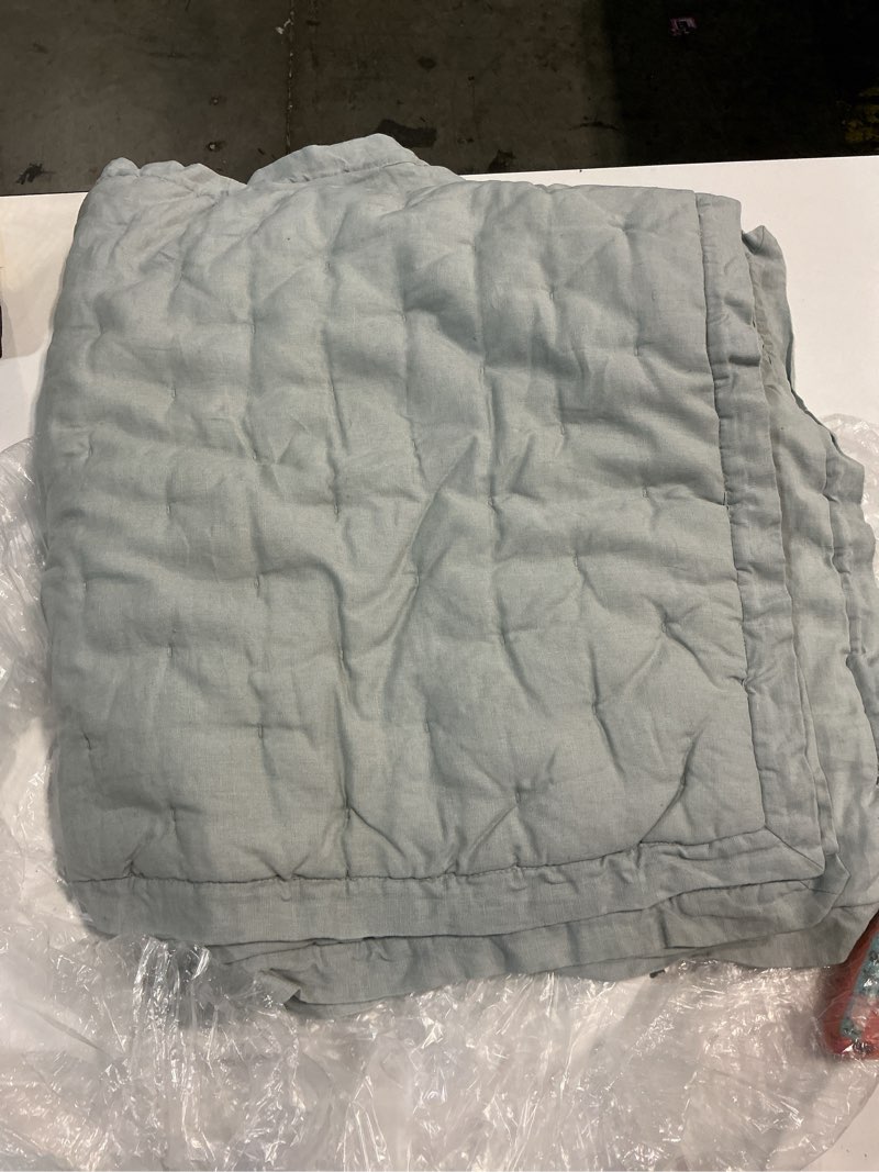 Condition photo showing Good Condition for quince european linen dream quilted sham set, king/cal king, mist