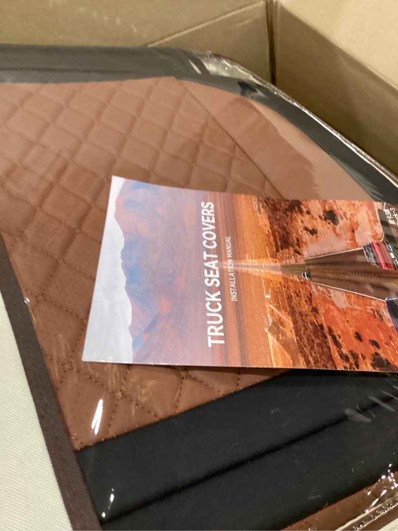 Condition photo showing Good Condition for freesoo seat covers for dodge ram 2026 2025 2024 2023 2022 2021 2020 2019 1500 crew cab, leather seat cover big horn lone star rebel, black brown 2019-2026 ram 1500 crew cab?flat bench? black brown