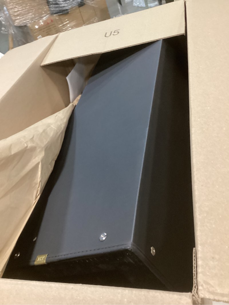 Condition photo showing As Is for XCF Car Trunk Organizer for 2022-2023 Tesla Model Y (5-Seater), Leather Trunk Organizer with Lid and Push-pull Handle Large Suv Storage Organizer (Black, 37.01 x 11.42 x 12.2in) Model Y Black