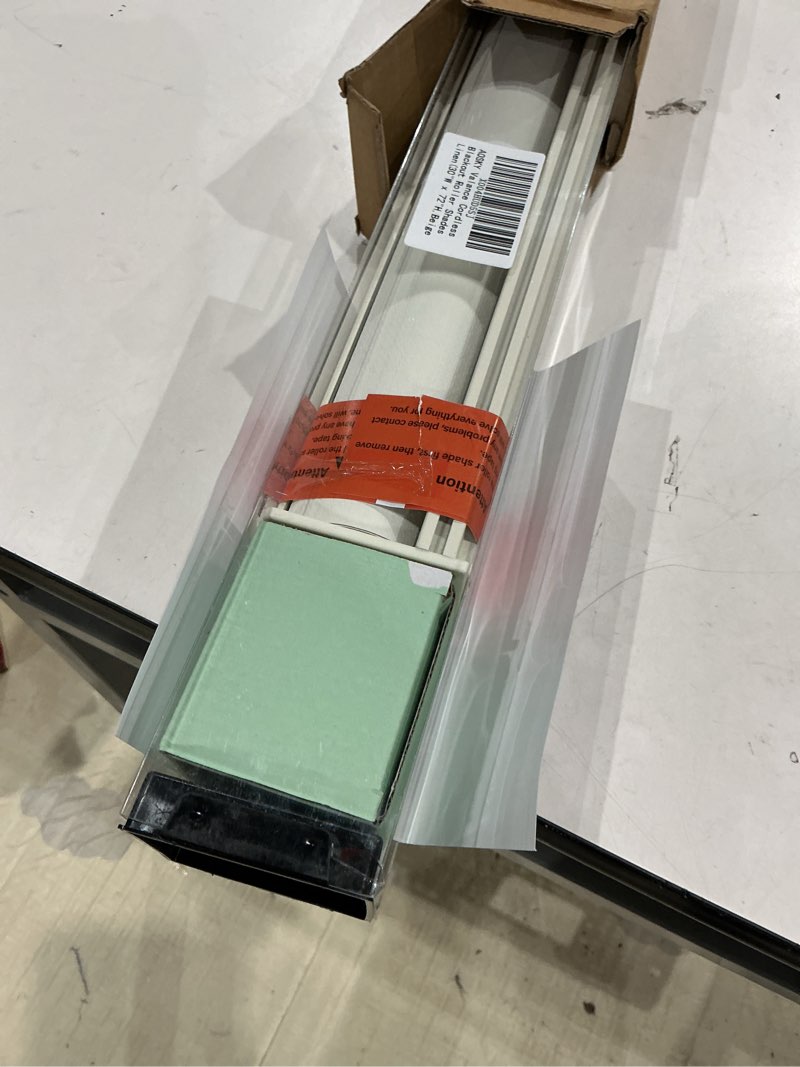 Condition photo showing Good Condition for aosky linen roller blinds shades for indoor windows pull down cordless blackout black out window shade 30 inch blinds for home beige 30"w x 72"h beige?aluminum cover?
