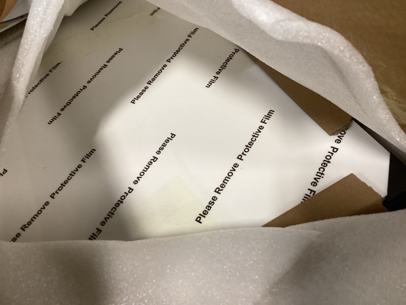 Condition photo showing Good Condition for 5 pcs wire shelf covers,26 * 12 wire rack covers for shelves,pvc wood-look faux shelf covers for wire shelving,moisture resistant durable,easy to cut install,shelf cover for pantry closet white 26w*12d