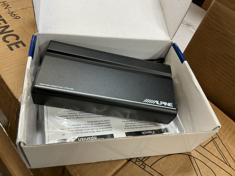 Condition photo showing As Is for Alpine KTA-450 4-Channel Power Pack Amplifier with Dynamic Peak Power 45W RMS x 4, At 2 Or 4 Ohms