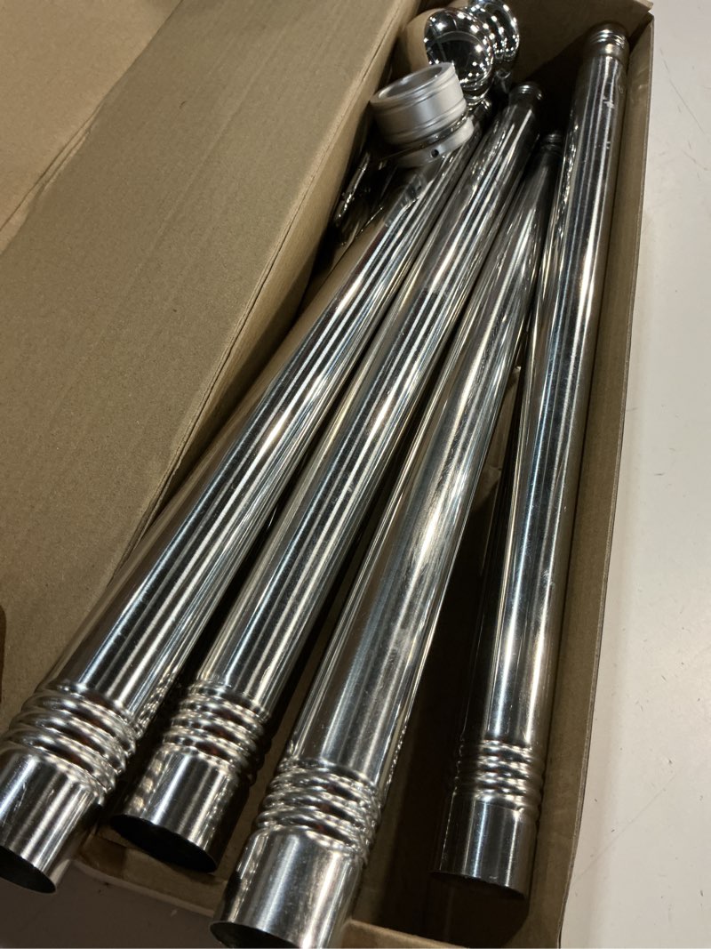 Condition photo showing Good Condition for anovo flag pole kit- stainless steel 6 ft flag poles with1 inch metal 360° rotating flag pole rings clip, two-position flag pole holder brackets mounting for outside house outdoor porch (6 ft-sliver) 6 ft - sliver