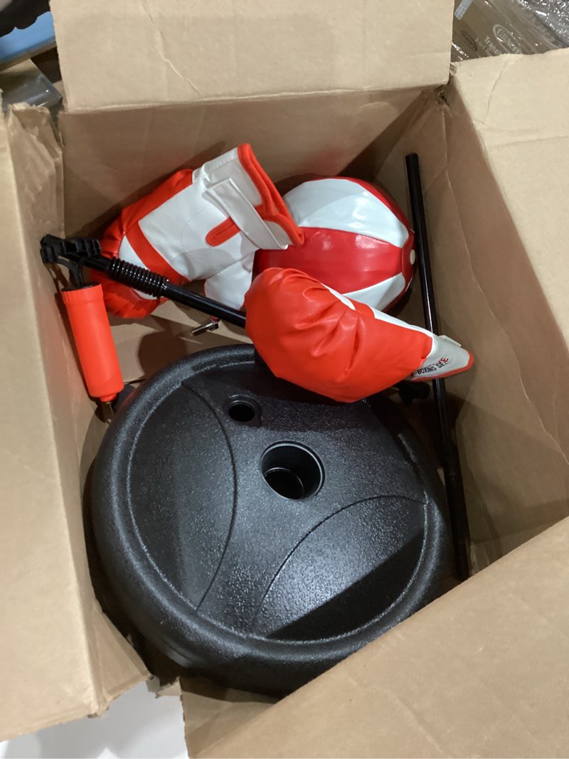 Condition photo showing Good Condition for whoobli punching bag for kids incl boxing gloves | 3-10 years old adjustable kids punching bag with stand | boxing bag set toy for boys & girls (red white)