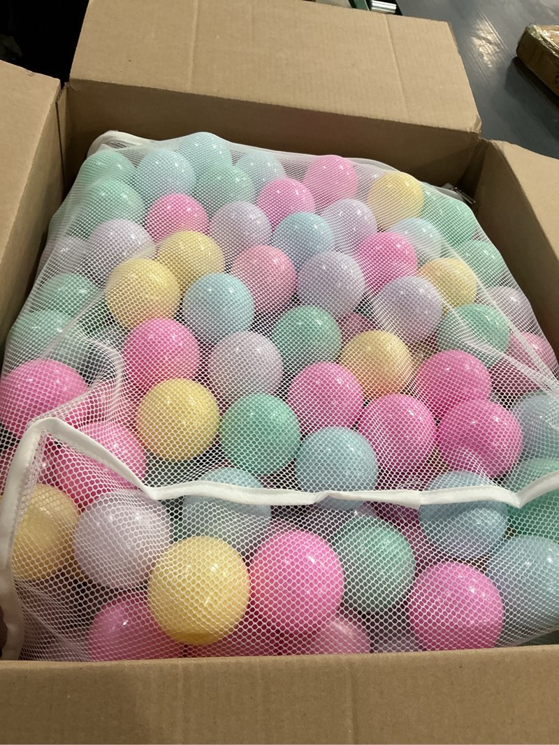 Condition photo showing Good Condition for amazon basics bpa-free ball pit balls with storage bag, crush-proof plastic for toddlers kids 12+ months play, 6 pastel colors, pack of 400 400 balls pastel colors