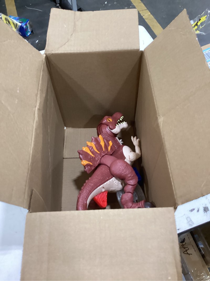 this item is a fisher-price imaginext jurassic world rebirth sprinting spinosaurus toy