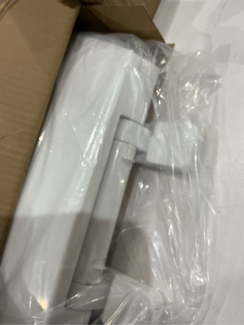 Condition photo showing Good Condition for toilet seat elongated, slow close hinges, four non-slip bumpers, easy to install and clean, durable plastic, white – two sets of mounting parts included elongated white - adult seat