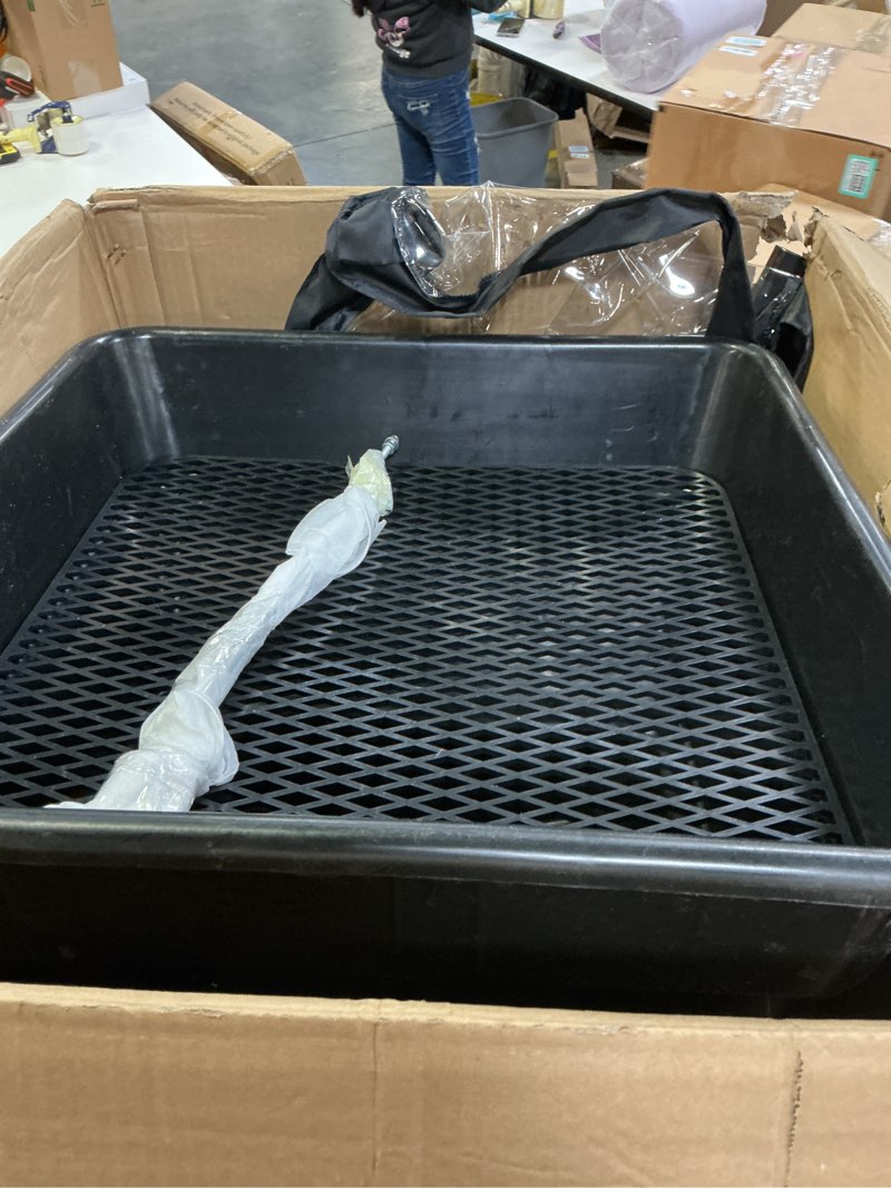 Condition photo showing Good Condition for Walk-Behind Push Broadcast Spreader, 100lb Capacity, 0-9.8ft Spreading Width, 13in All-Terrain Pneumatic Tires, Grate/Cover/Enclosed Gearbox, All Season for Seed/Fertilizer/Salt/Ice Melt