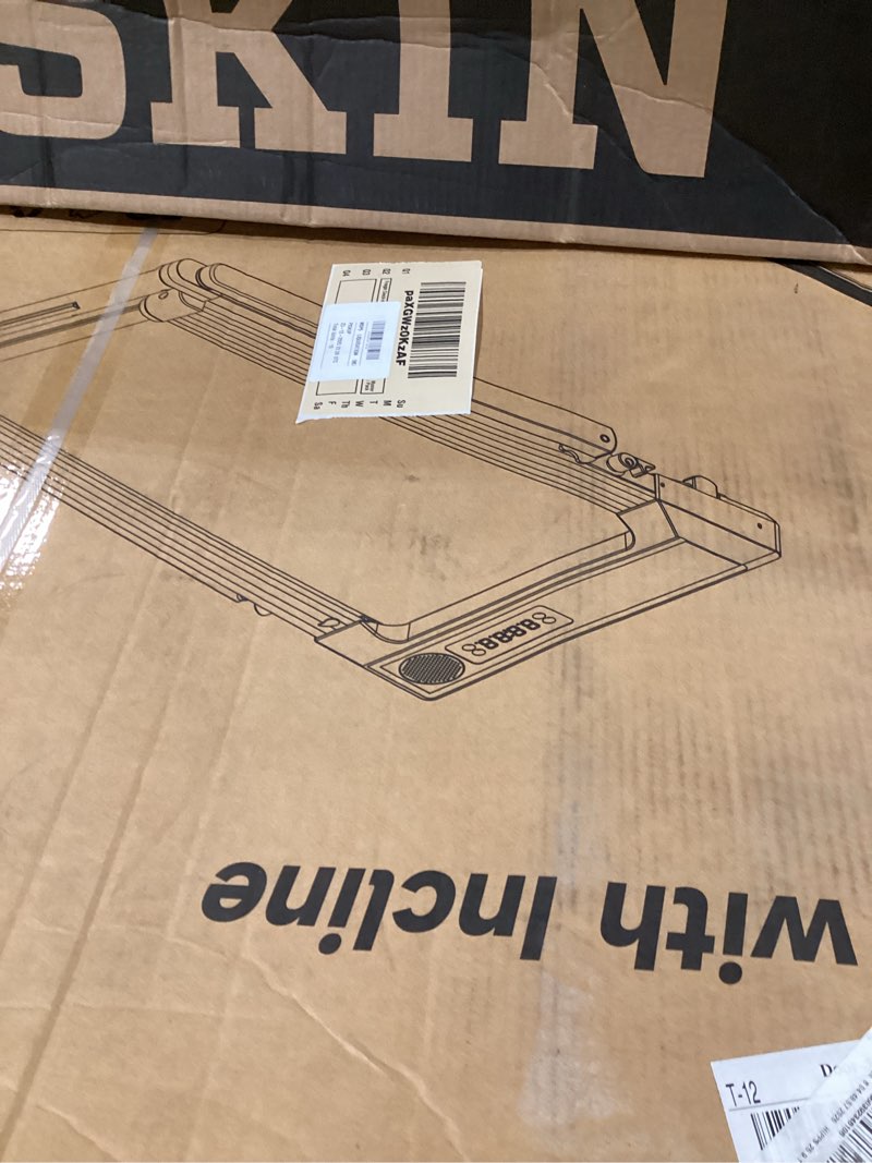 Condition photo showing New/Like New for Foldable Treadmill with 10% Incline, 2.5HP Walking Pad with Handle Bar, 300 lb Capacity Treadmills for Home/Office, Under Desk Treadmill with App & Bluetooth Speaker, 0.6-10MPH treadmill with incline