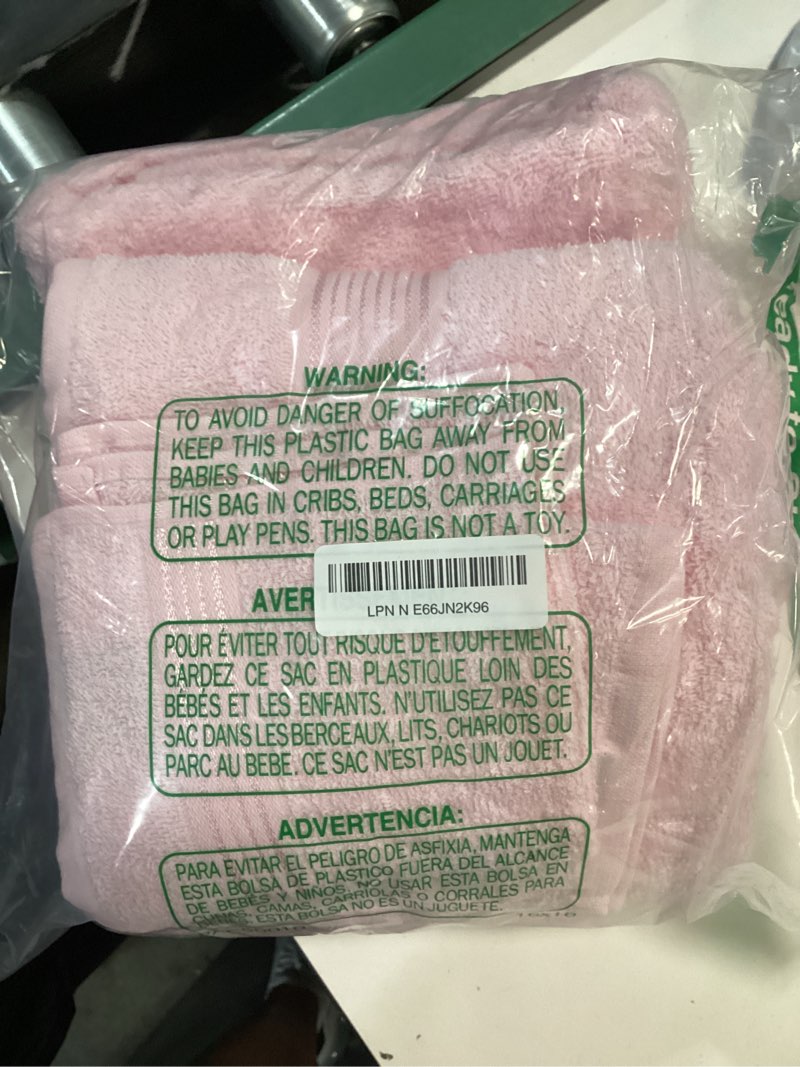 Condition photo showing Good Condition for elvana home ultra soft 6 pack cotton towel set, contains 2 bath towels 28x55 inch, 2 hand towels 16x24 inch & 2 wash coths 12x12 inch, ideal everyday use, compact & lightweight - pink