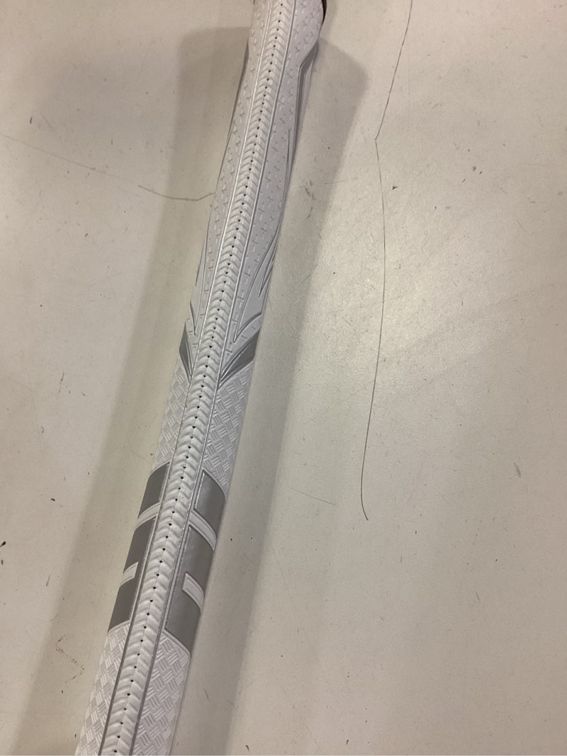Condition photo showing As Is for superstroke zenergy pistol golf putter grip with no taper enhanced spyne technology, new multi-zone texturing and tech-port pistol tour white/silver