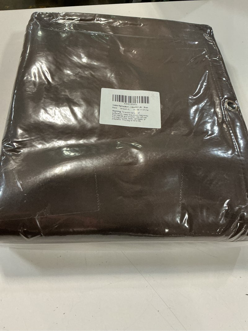 Condition photo showing New/Like New for Outdoor Pipe Insulation Cover, Waterproof Backflow Preventer Cover for Winter Freeze Protection, Heavy-Duty 5-Layer Fabric Insulated Wrap for Sprinklers and Valves 30W x 24H inches - Brown 30W"x 24H"-brown