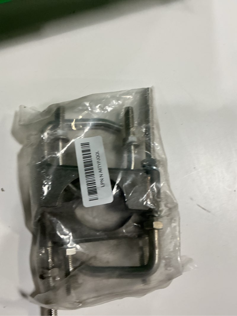 Condition photo showing New/Like New for Universal 2 Inch Stainless Exhaust Clamp with Hanger Rod for 2" Exhaust Pipes