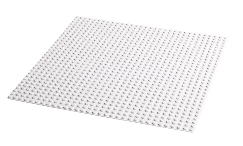 Legos classic white base plate peel and stick 10”x10” set of 7