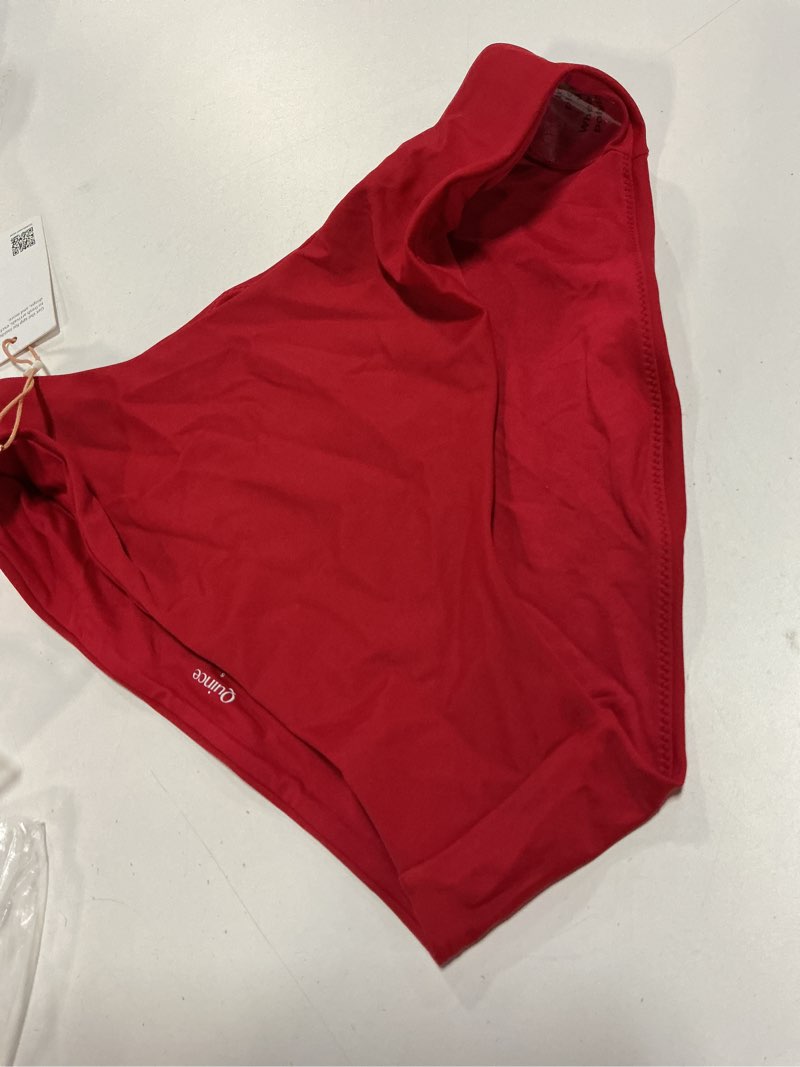 Condition photo showing Good Condition for italian high-rise high-leg bikini bottom, s, cherry