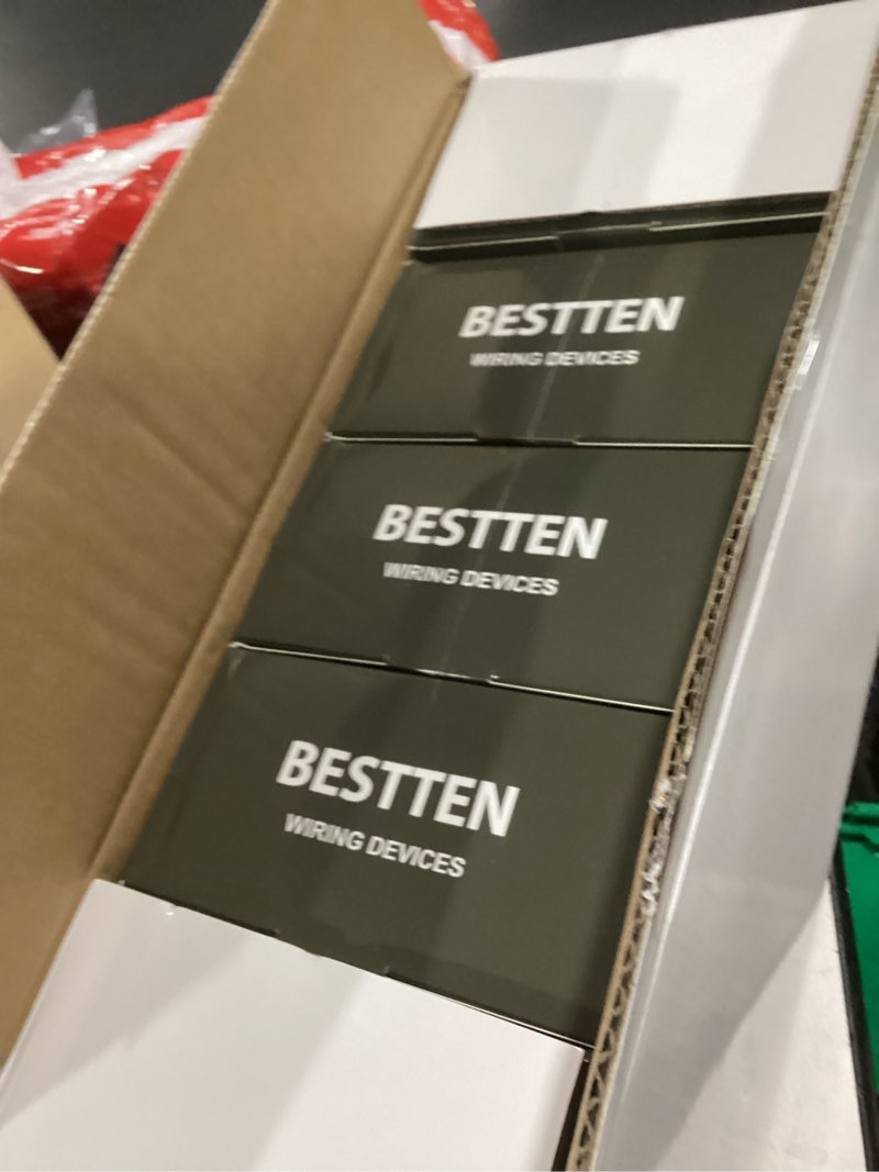 Condition photo showing Good Condition for bestten 50 pack 15 amp decorator receptacle outlet, tamper resistant receptacle, residential and commercial use, wallplate included, 15a/125v/1875w, ul listed, white 15a 50