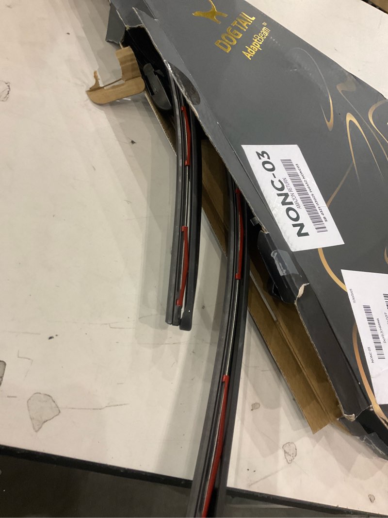 Condition photo showing As Is for DOG TAIL Windshield Wiper Blades for My Car 26"+19" with Multiple Adapter for Most Vehicle, Automotive Replacement All-Season OEM Front Windshield Wiper Blades Set with Durable Rubber Formula