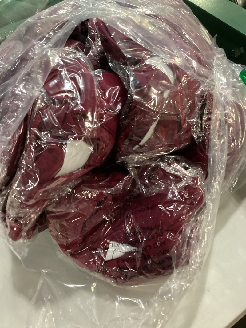 Condition photo showing New/Like New for peomeise stretch spandex folding chair cover for wedding party dining banquet event (burgundy,12pcs) burgundy 12