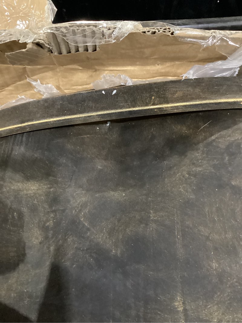 Condition photo showing As Is for Sunnydaze 34-Inch Large Fire Pit for Outside - Wood-Burning Fire Pit Bowl for Outdoors with Spark Screen, Log Poker, and Grate Black 34 in