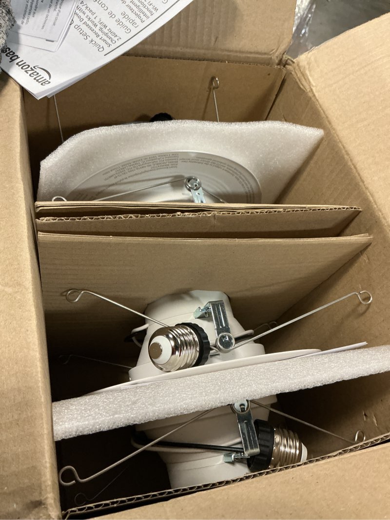 Condition photo showing Good Condition for Amazon Basics Smart Recessed 5/6 Inch Downlight, Color Changing, Works with Alexa only, 2.4GHz WiFi, 4 Pack