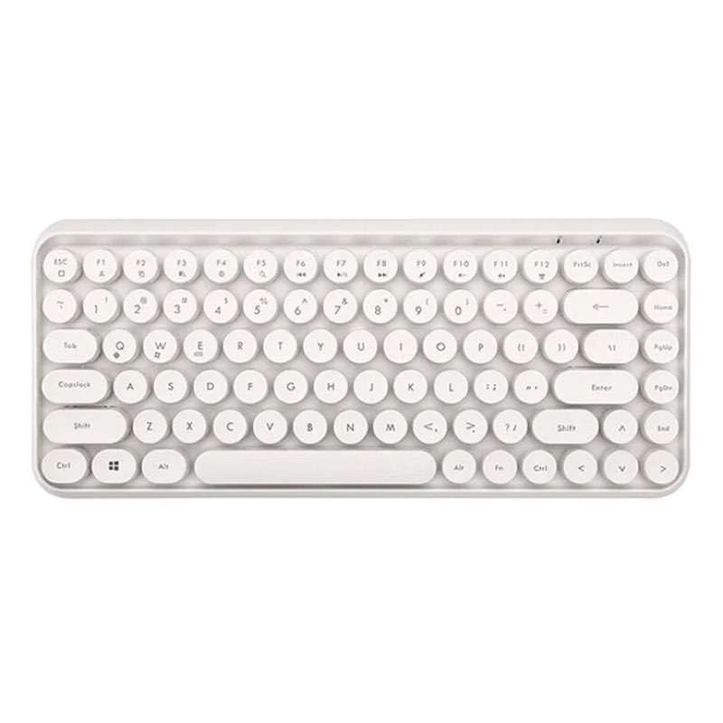 Retro style white keyboard