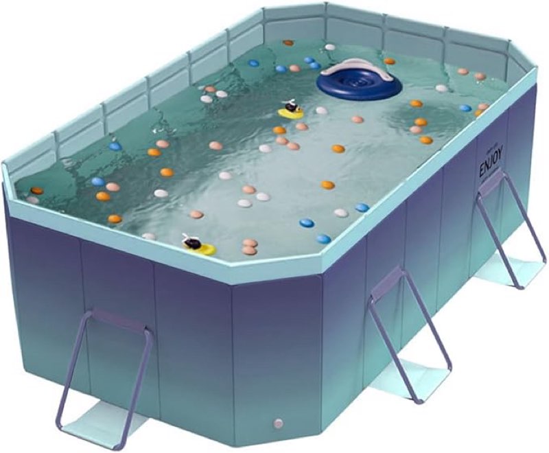 ( similar products ) Jessie Foldable Pool for Kids and Adults Non Inflatable Frame Above Ground Outdoor Swimming Kiddie P
