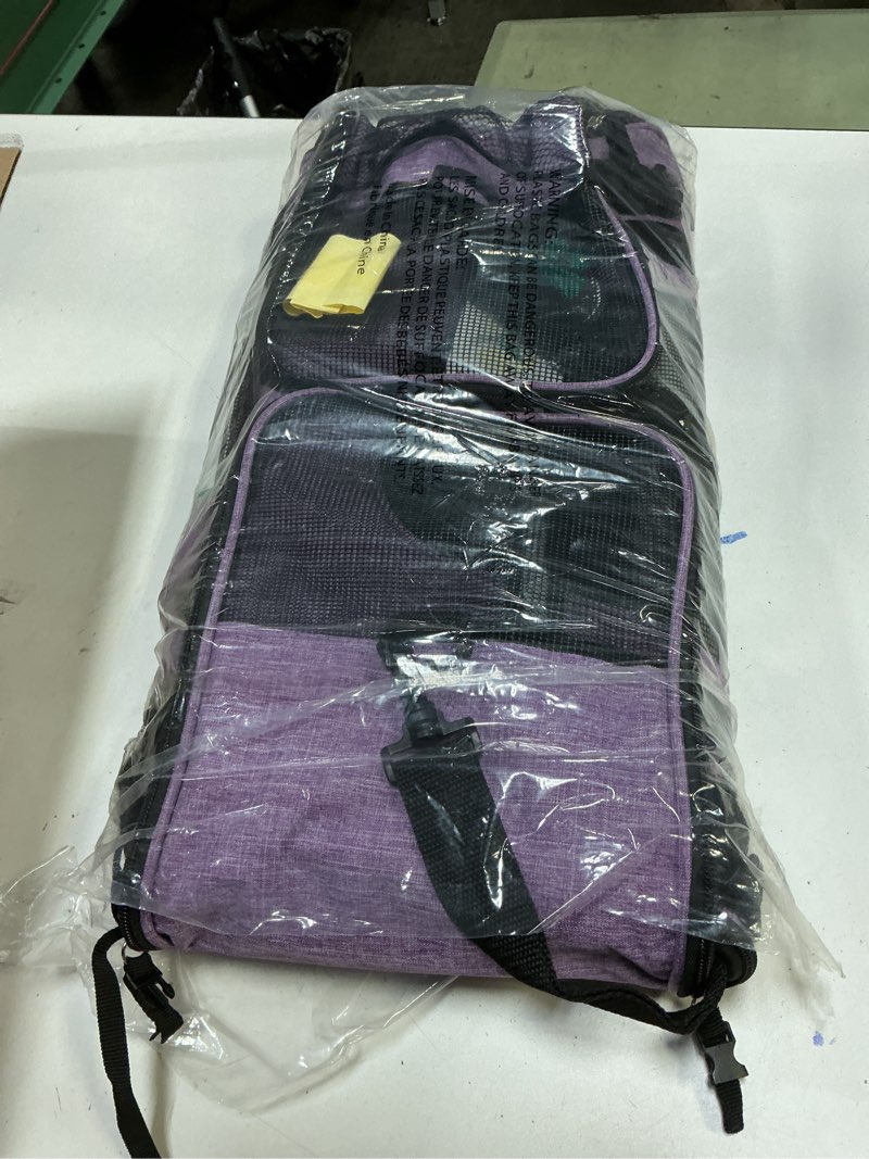Condition photo showing Good Condition for PetAmi Airline Approved Pet Carrier for Cat, Soft Sided Dog Carrier for Small Dog, Cat Travel Supplies Accessories for Indoor Cat, Ventilated Pet Carrying Bag Medium Kitten Puppy, Large Heather Purple Heather Purple Large - 19.5"L x 10.2"W x 12"H