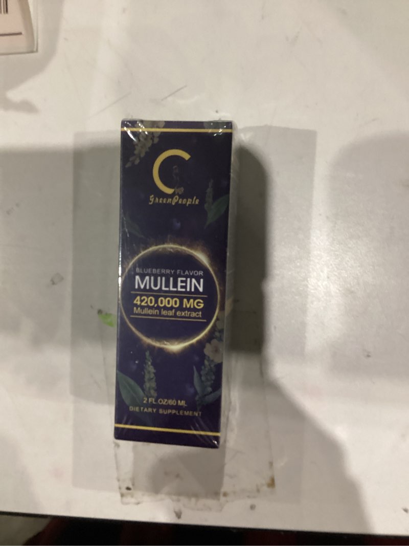Condition photo showing New/Like New for Mullein Drops for Lungs - Lung Cleanse & Detox - Vegan Mullein Leaf Extract Liquid Tincture, Support for Respiratory, Immune, Digestive System, Natural Herbal Supplement, Non-GMO,2 FL OZ Natural 2 Fl Oz (Pack of 1)
