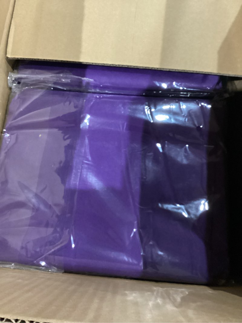 Condition photo showing Good Condition for 8 Pack Purple Round Tablecloth 120 Inch Wrinkle Resistant Round Purple Table Cloth Reusable and Washable Polyester Fabric for Holiday Buffet Wedding Party and Banquet Purple 8 Pack - 120 Inch Round