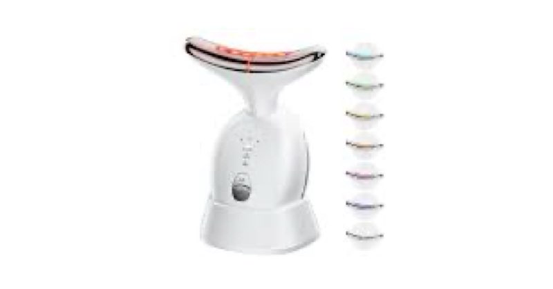 GDKLXL Facial & Neck Massager: Red Light Therapy for Women, Skin Lifting Beauty Device,7 in 1 LED Fa