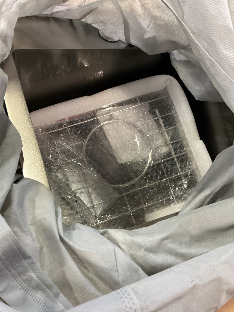 Condition photo showing Good Condition for vapsint 15x15 inch black bar sink, drop in bar sink workstation top mount single bowl small bar sink, stainless steel handmade gunmetal black small kitchen sink with grid & cutting board gunmetal black 15x15 inch