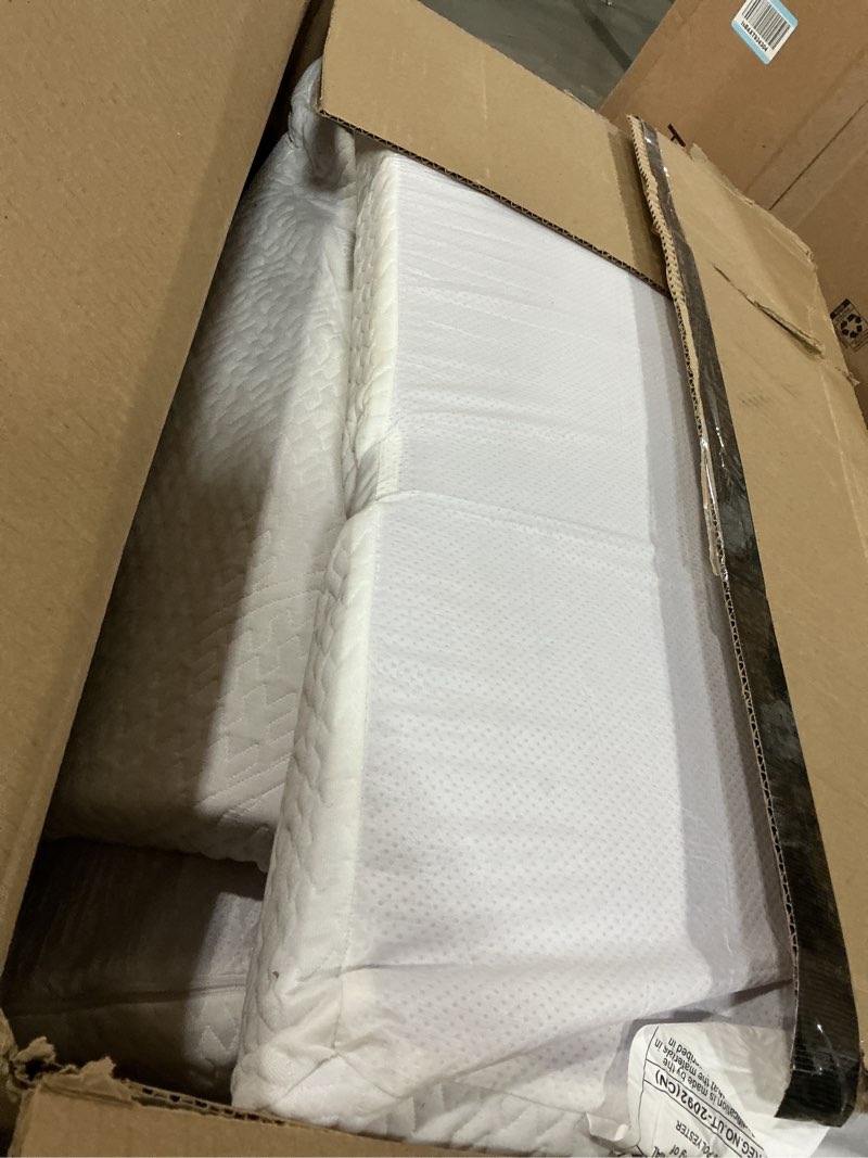 Condition photo showing As Is for SINWEEK 2 Inch Gel Memory Foam Mattress Topper with Cooling Cover Ventilated Soft Mattress Pad, Bed Topper, CertiPUR-US Certified, Queen Size 2 Inch With Cooling Cover Queen